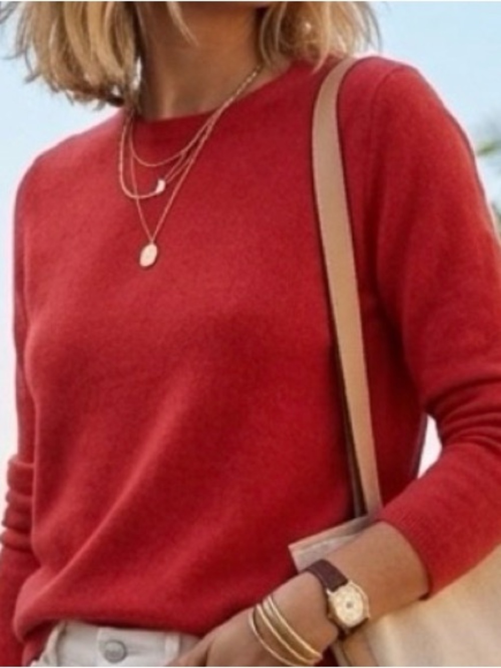 Michael Kors Vibrant Red Crew Neck Sweater size M